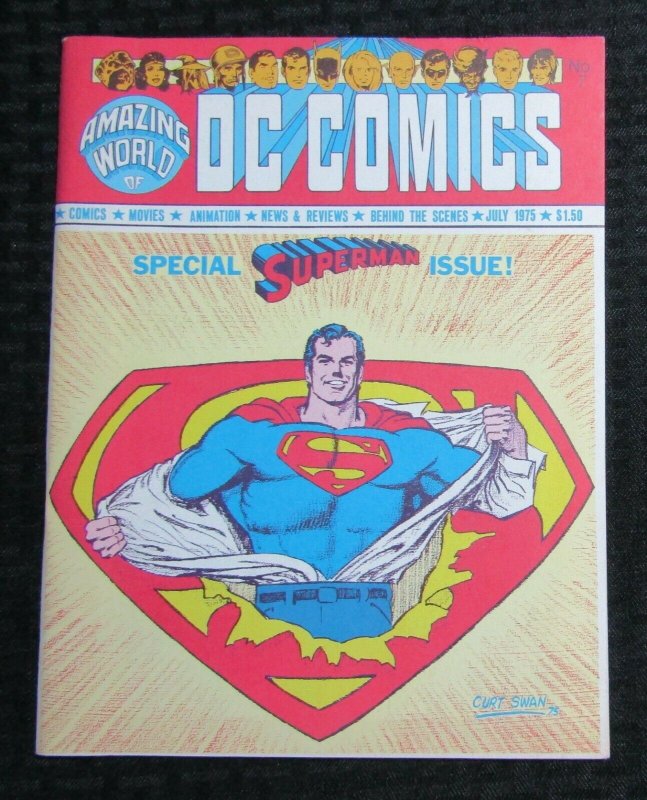 1975 Amazing World of DC Comics #7 (1975), raw comic book in 7.0 condition — front cover