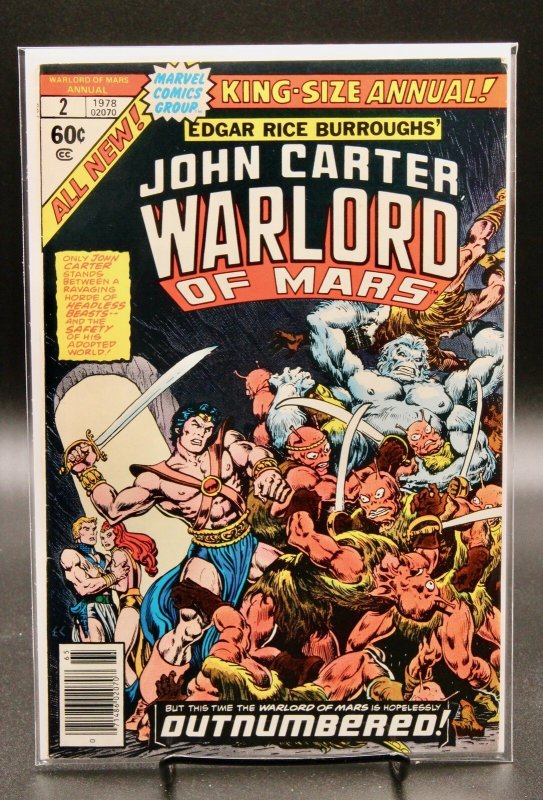 John Carter Warlord of Mars Annual #2 (Marvel Comics, 1978), raw comic book in VF/NM condition — front cover