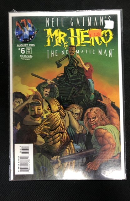 Mr. Hero the Newmatic Man #6 (Big Entertainment, 1995), raw, ungraded comic book — front cover