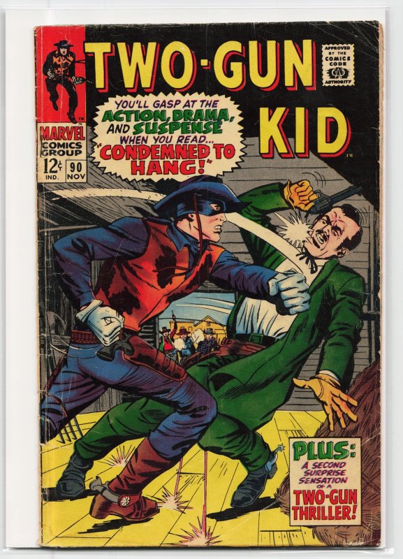Two-Gun Kid #90 (Marvel Comics, 1967), raw, ungraded comic book — front cover