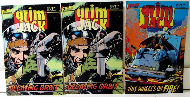 Grimjack Lot of 3 #14 x2, 15 (1985) First Comics 1st Print Comic Books (1985), raw, ungraded comic book — front cover