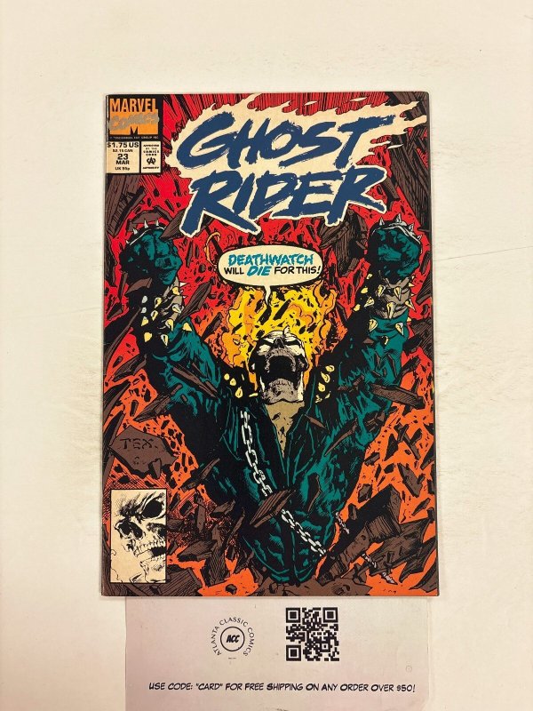 Ghost Rider #23 (Marvel Comics, 1992), raw comic book in NM condition — front cover