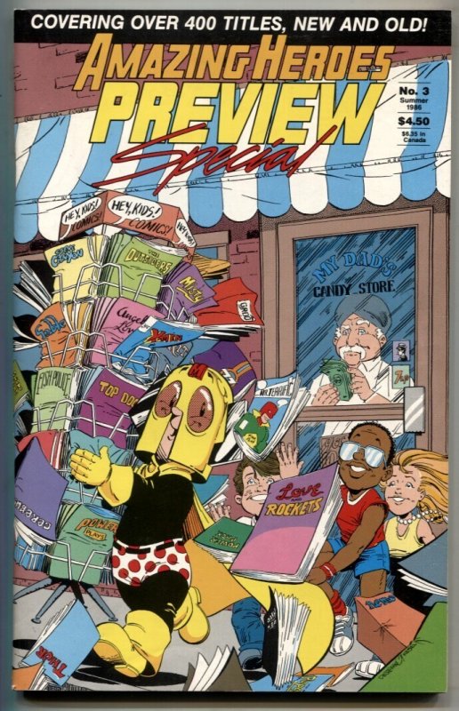 Amazing Heroes Preview Special #3 (1986), raw, ungraded comic book — front cover