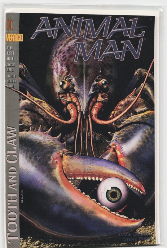 Animal Man #61 (DC Comics, 1993), raw, ungraded comic book — front cover