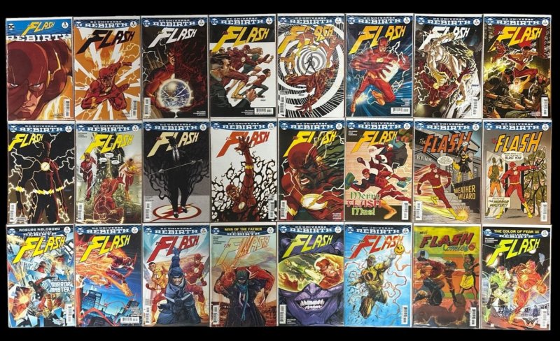 Flash #1-88 + #750-766 + Annuals Lot Joshua Williamson DC Comics Rebirth 2016 (DC Comics, 2016), raw, ungraded comic book — front cover