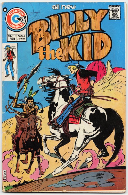 Billy the Kid #111 (Charlton Comics, 1975), raw, ungraded comic book — front cover