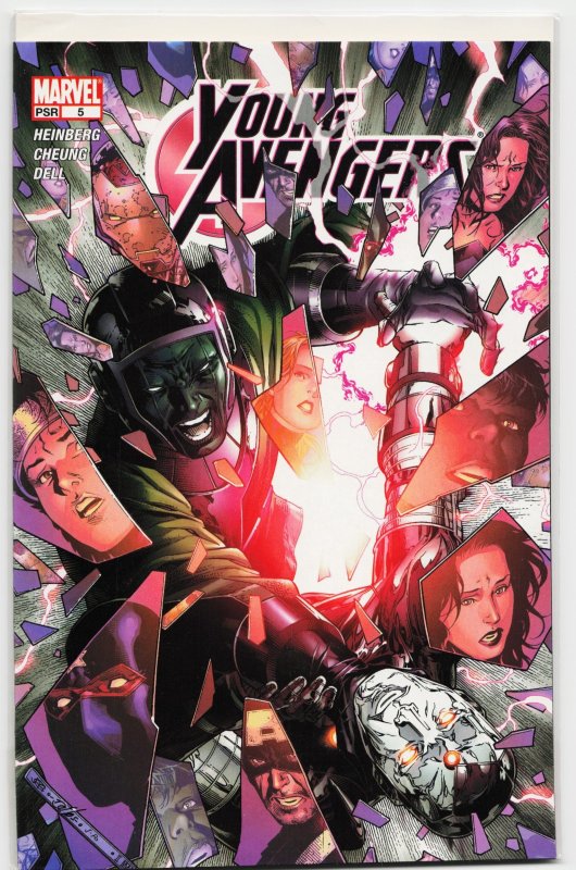 Young Avengers #5 (Marvel Comics, 2005), raw, ungraded comic book — front cover