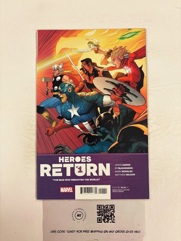 Heroes Return #1 (Marvel Comics), raw comic book in NM condition — front cover