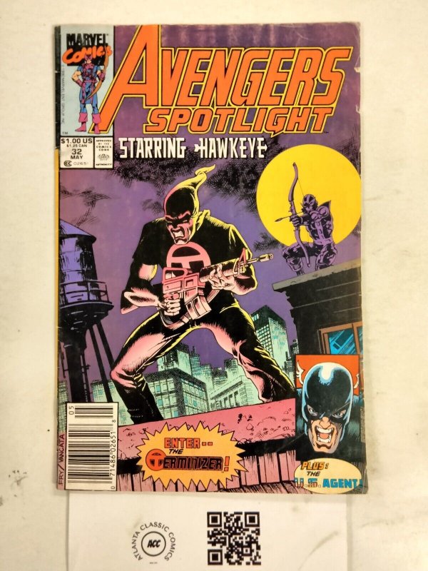 Avengers Spotlight #32 (Marvel Comics), raw comic book in NM condition — front cover
