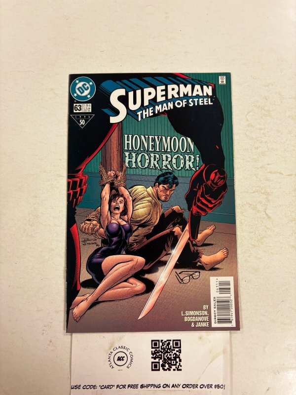 Superman the Man of Steel #63 (DC Comics, 1996), raw comic book in NM condition — front cover