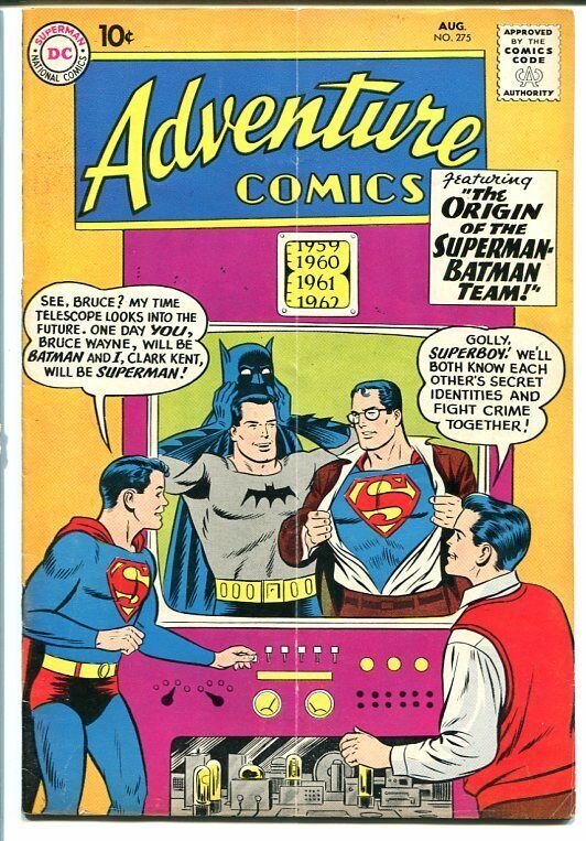 Adventure Comics #275 (DC Comics, 1960), raw comic book in VG/FN condition — front cover