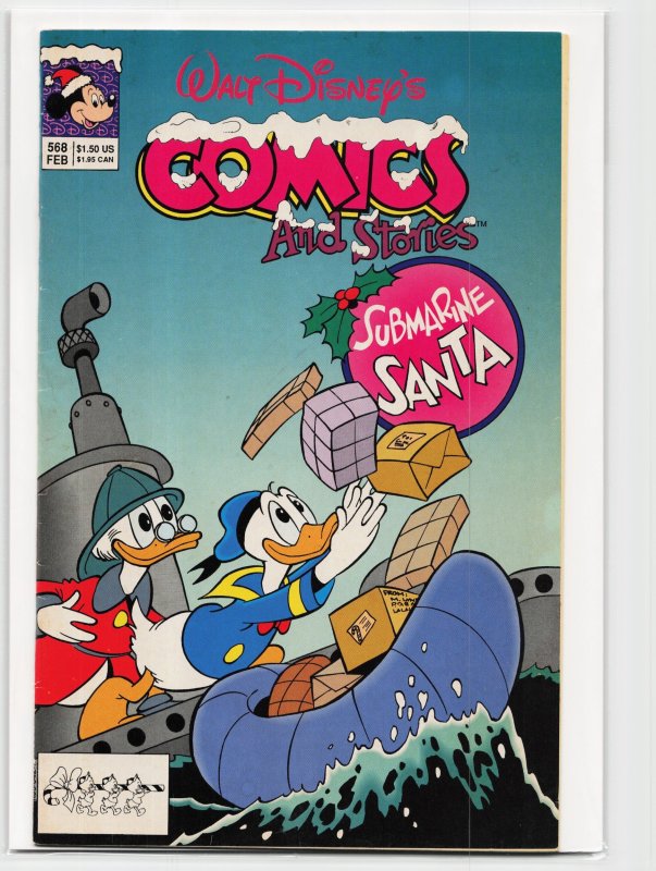 Walt Disney's Comics and Stories #568 (Gladstone, 1992), raw, ungraded comic book — front cover