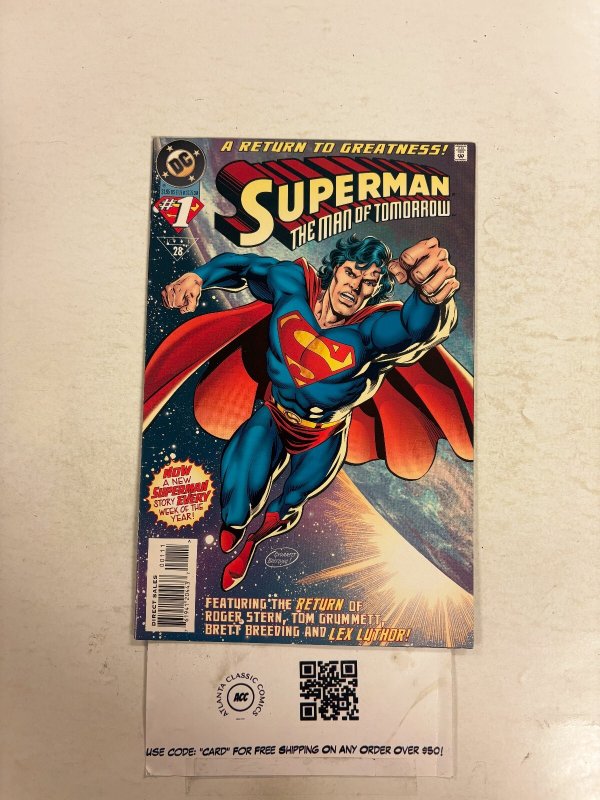 Superman the Man of Tomorrow #1 (DC Comics), raw comic book in NM condition — front cover