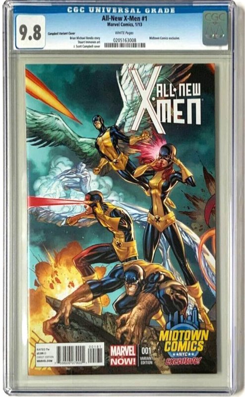 All New X-Men #1 (Marvel Comics, 2013), raw, ungraded comic book — front cover