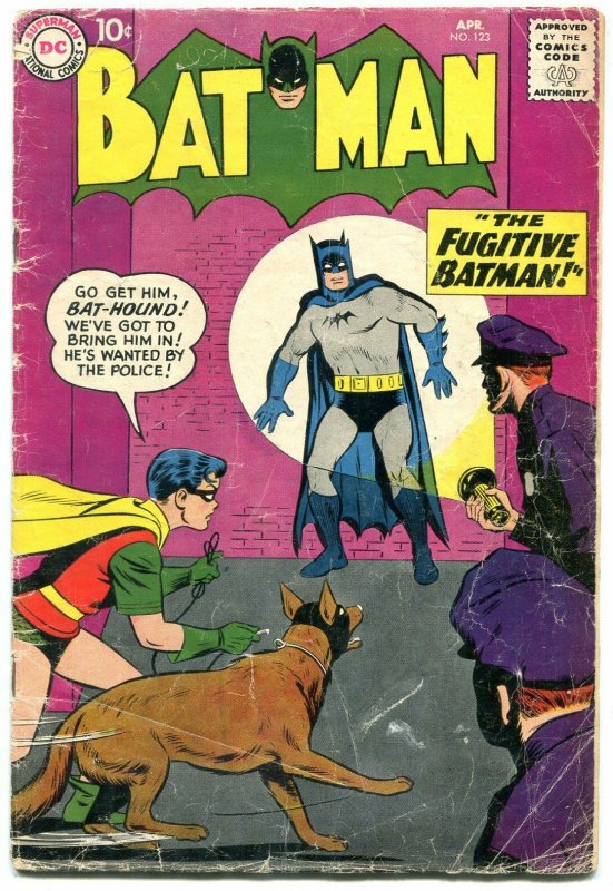 Batman #123 (DC Comics), raw, ungraded comic book — front cover