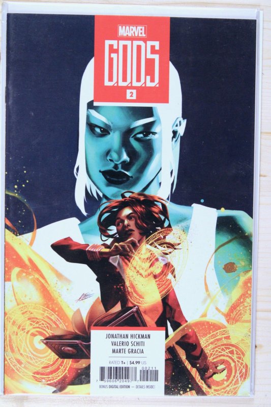G.o.d.s #2 (Marvel Comics, 2024), raw comic book in NM+ 9.6 condition — front cover