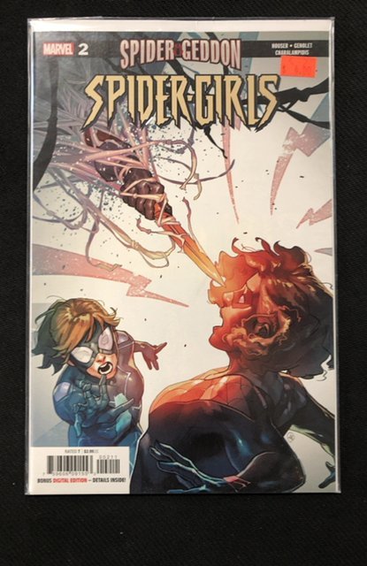 Spider-Girls #2 (2019), raw, ungraded comic book — front cover