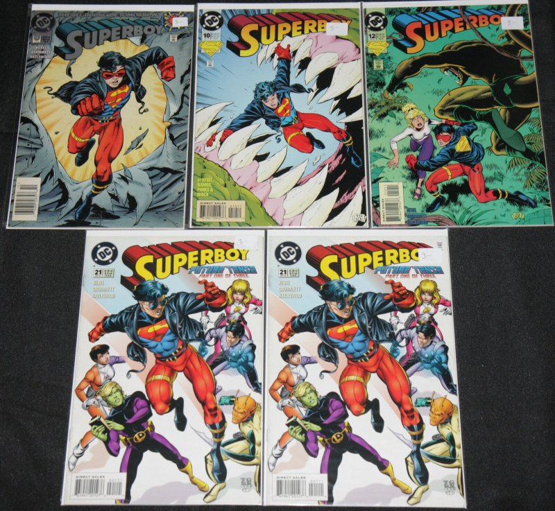 DC Bronze-Modern Superboy 11pc High Grade Comic Lot Vf-Nm Adventure Superman (DC Comics), raw comic book in NM condition — front cover