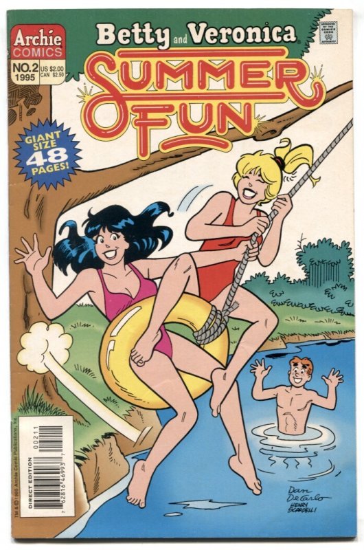 Betty and Veronica Summer Fun #2 (Archie Comics, 1995), raw comic book in FN+ condition — front cover