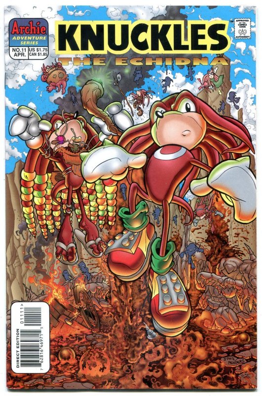 Knuckles #11 (Archie Comics, 1998), raw comic book in VF/NM condition — front cover