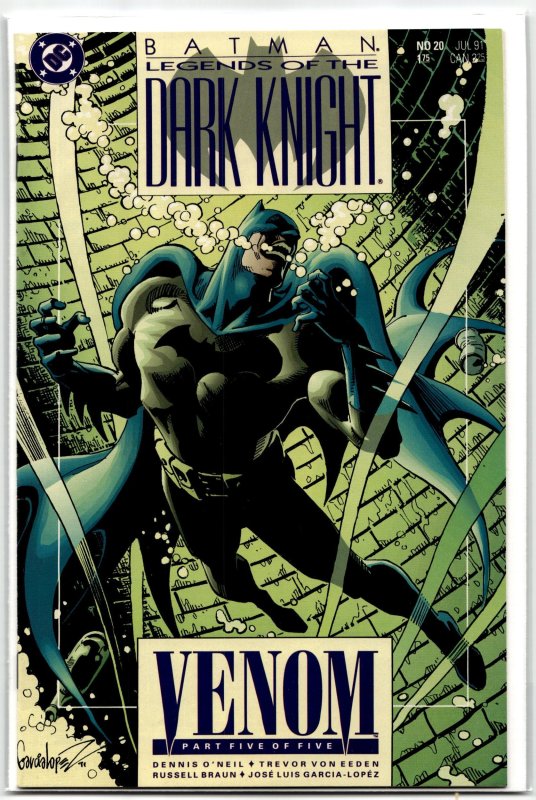 Legends of the Dark Knight #20 (1991), raw, ungraded comic book — front cover