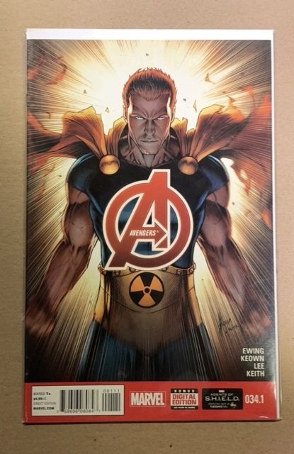 Avengers #34.1 (Marvel Comics, 2014), raw, ungraded comic book — front cover