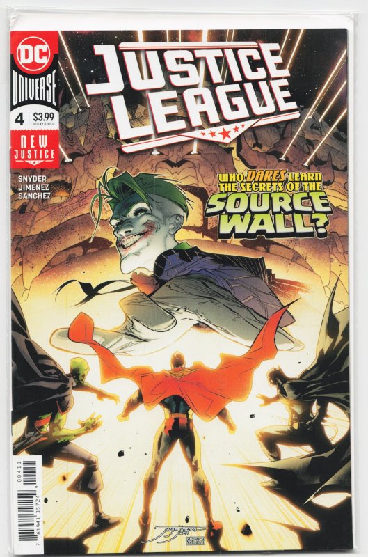 Justice League #4 (DC Comics, 2018), raw, ungraded comic book — front cover