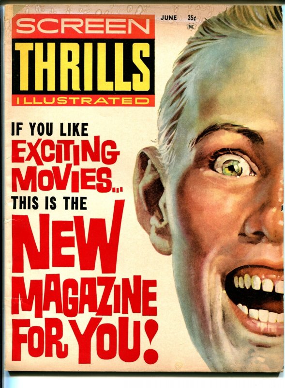 MAG: Screen Thrills Illustrated #1 (1962), raw, ungraded comic book — front cover