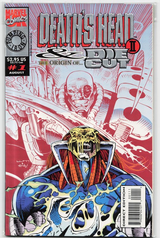 Death's Head II & the Origin of Die-Cut #1 (Marvel Comics, 1993), raw, ungraded comic book — front cover