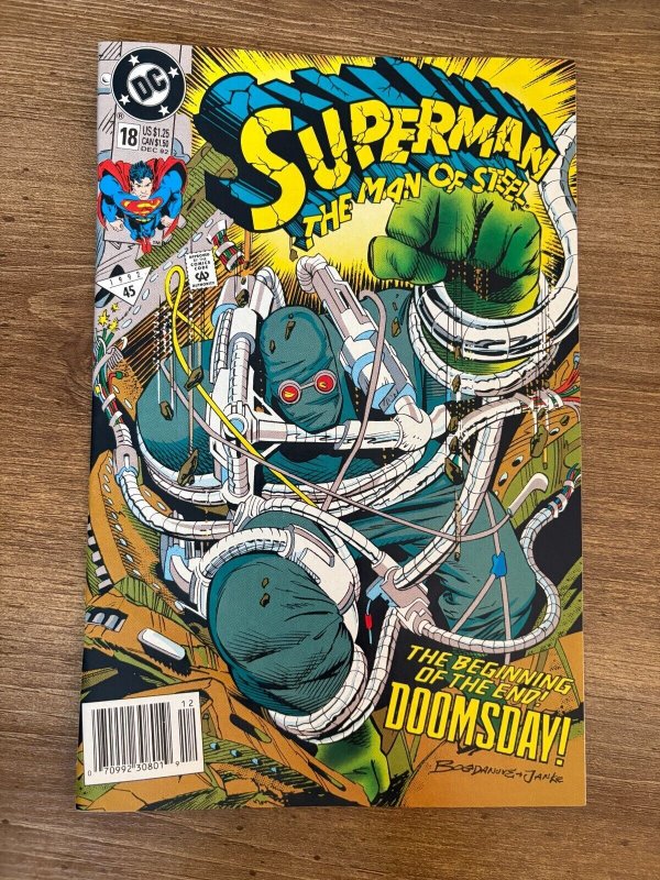 Superman Man of Steel #18 (DC Comics), raw comic book in NM condition — front cover