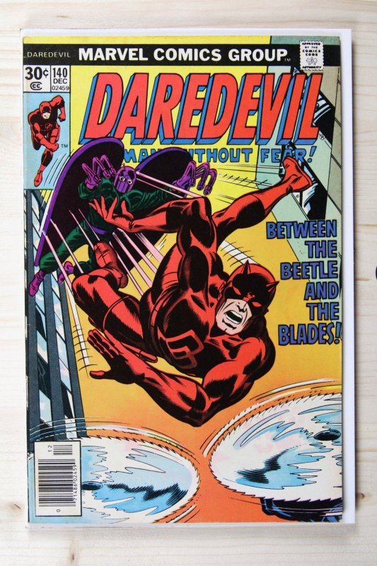 Daredevil #140 (Marvel Comics, 1976), raw comic book in FN/VF 7.0 condition — front cover