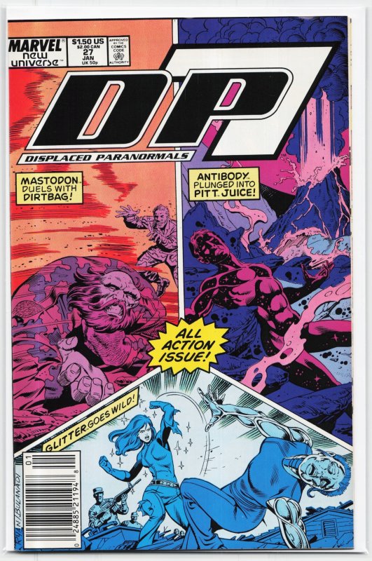 D.P.7 #27 (Marvel Comics, 1989), raw, ungraded comic book — front cover