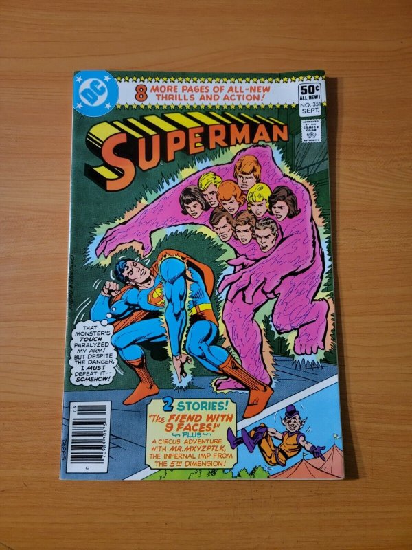Superman #351 (DC Comics, 1980), raw comic book in NM condition — front cover