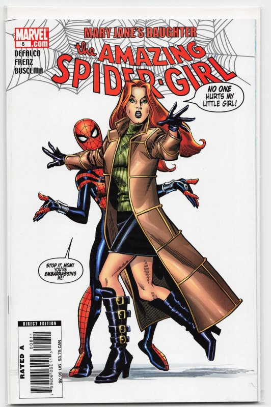 The Amazing Spider-Girl #8 (Marvel Comics, 2007), raw, ungraded comic book — front cover