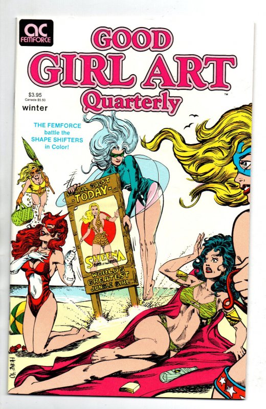Good Girl Art Quarterly #3 (1991), raw comic book in VF+ condition — front cover