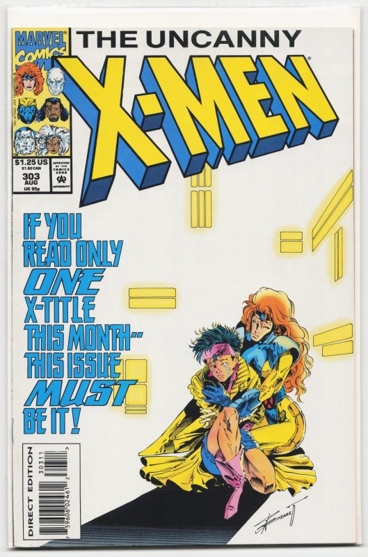 The Uncanny X-Men #303 (Marvel Comics, 1993), raw, ungraded comic book — front cover