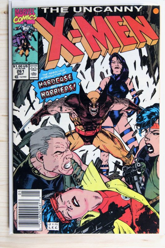 The Uncanny X-Men #261 (Marvel Comics, 1990), raw comic book in VF/NM 9.0 condition — front cover