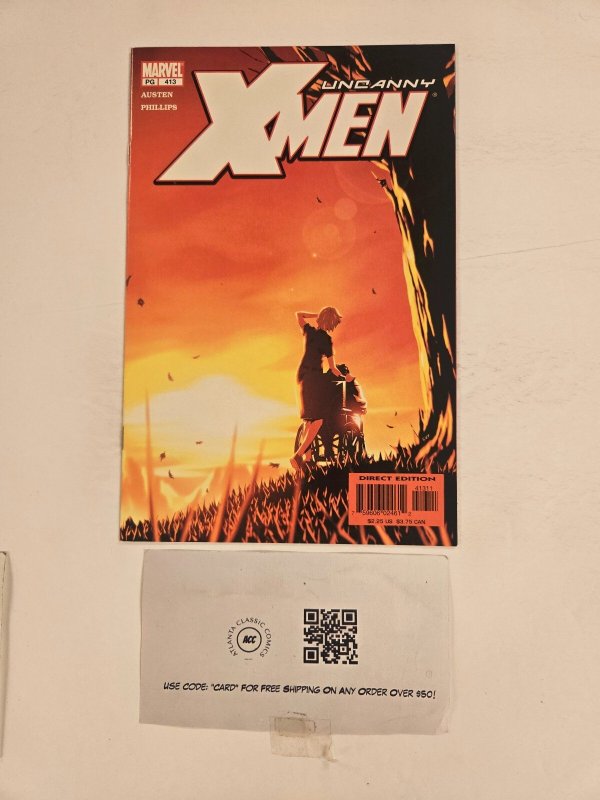 Uncanny X-Men #413 (Marvel Comics, 2002), raw comic book in NM condition — front cover