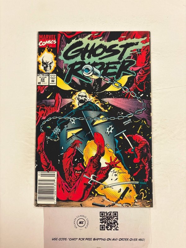 Ghost Rider #22 (Marvel Comics, 1992), raw comic book in NM condition — front cover