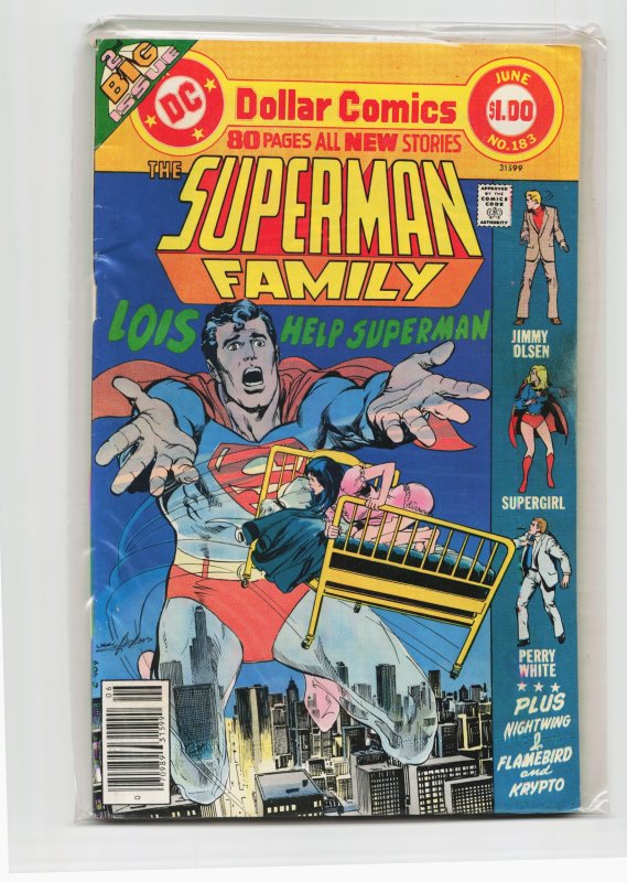 The Superman Family #183 (DC Comics, 1977), raw, ungraded comic book — front cover