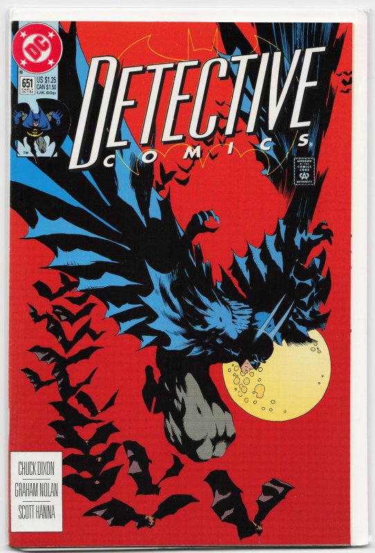 Detective Comics #651 (DC Comics, 1992), raw, ungraded comic book — front cover