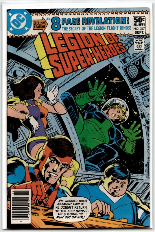 Legion of Super-Heroes #267 (DC Comics, 1980), raw, ungraded comic book — front cover