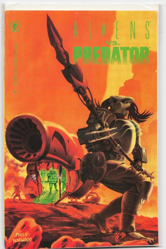 Aliens vs. Predator #1 (Dark Horse Comics, 1990), raw, ungraded comic book — front cover