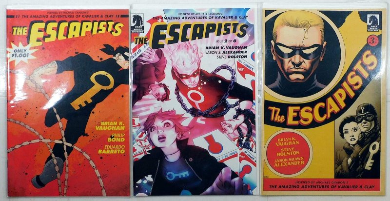 The Escapists Lot of 3 #1, 2, 3 (2006) Dark Horse Comics 1st Print Comic Books (Dark Horse Comics, 2006), raw, ungraded comic book — front cover