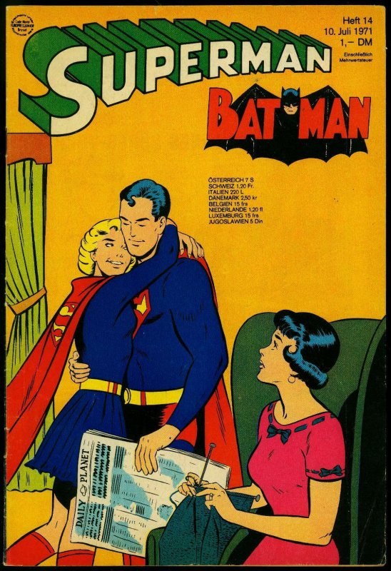 Superman Batman #14 (DC Comics, 1971), raw comic book in VG condition — front cover
