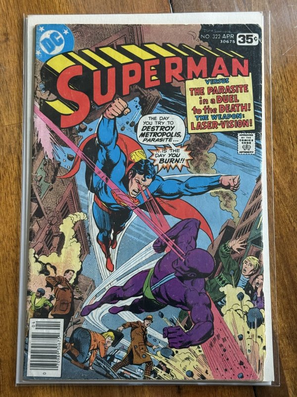 Superman #322 (DC Comics, 1978), raw comic book in VG/FN 5.0 condition — front cover