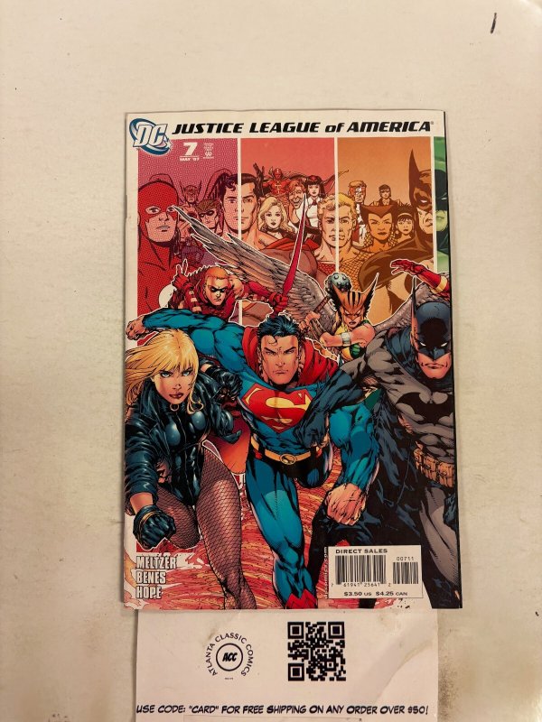 Justice League of America #7 (DC Comics), raw comic book in NM condition — front cover
