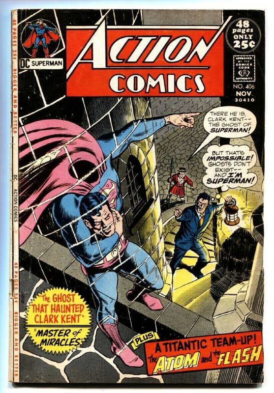 Action Comics #406 (DC Comics, 1971), raw comic book in VG condition — front cover