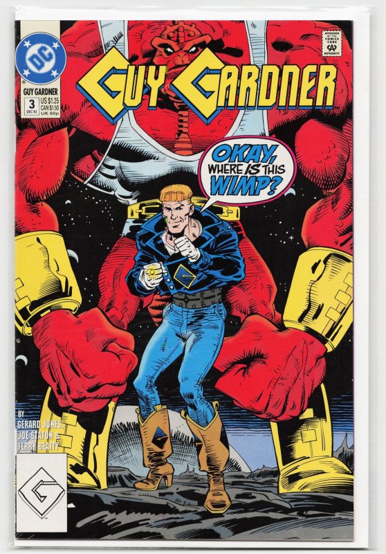 Guy Gardner #3 (DC Comics, 1992), raw, ungraded comic book — front cover