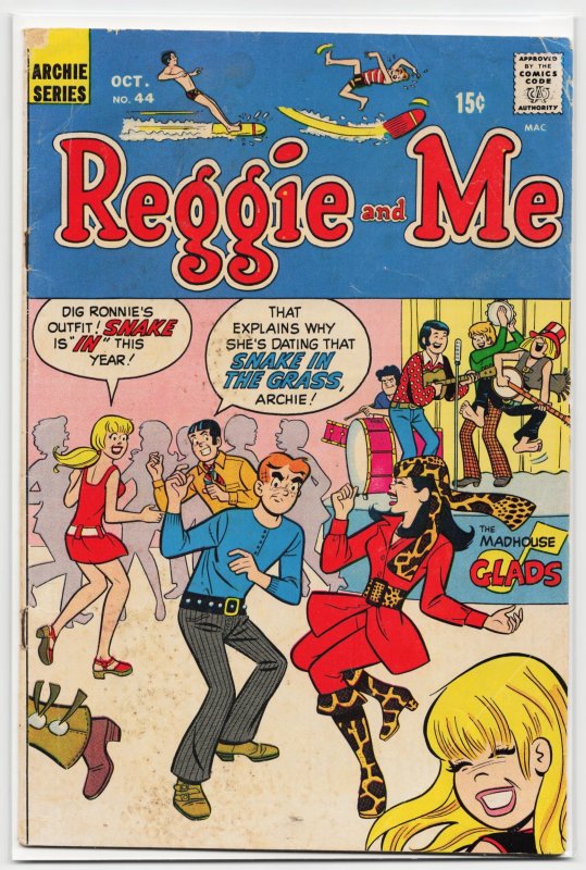 Reggie and Me #44 (1970), raw, ungraded comic book — front cover